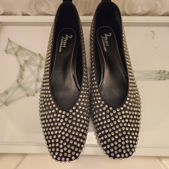 Naturalizer 27 Edit "Carla" Black Sparkle Ballet flats. NIB. Size 9.5 - Picture 7 of 14